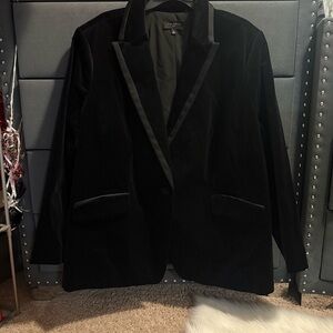 Talbots plus Black Velvet Tuxedo Blazer 22w